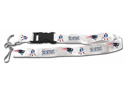 New England Patriots Lanyard Breakaway with Key Ring Style Retro Style