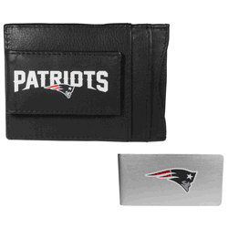 New England Patriots Leather Cash & Cardholder & Money Clip