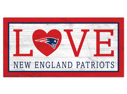New England Patriots Love 6x12 Sign