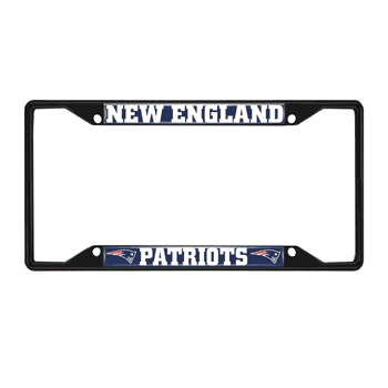 New England Patriots Metal License Plate Frame Black Finish