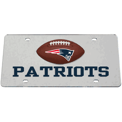 New England Patriots Mirrored License Plate