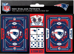 New England Patriots NFL 2-pack Playing Cards & Dice Set