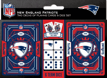 New England Patriots NFL 2-pack Playing Cards & Dice Set