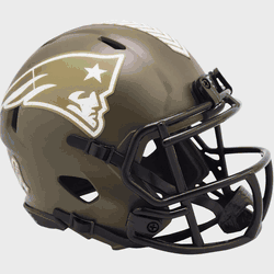New England Patriots NFL Mini Speed Football Helmet SALUTE TO SERVICE