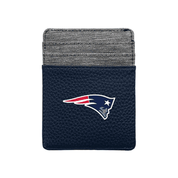 New England Patriots Pebble Front Pocket Wallet Navy