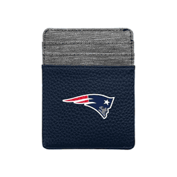 New England Patriots Pebble Front Pocket Wallet Navy
