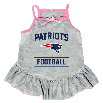 New England Patriots Pet Dress Grey Type Medium