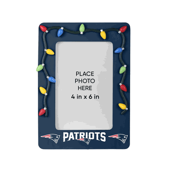 New England Patriots Picture Frame with Holiday Lights