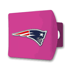 New England Patriots Pink Metal Hitch Cover with  3D Color Emblem