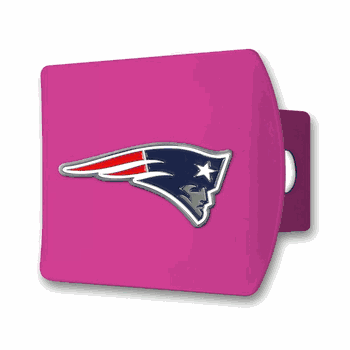 New England Patriots Pink Metal Hitch Cover with  3D Color Emblem