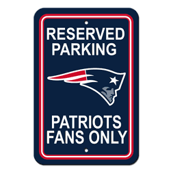 New England Patriots Plastic Parking Sign - Reserved Parking