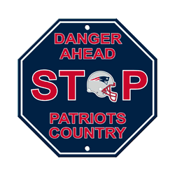 New England Patriots Plastic Stop Sign