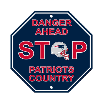 New England Patriots Plastic Stop Sign