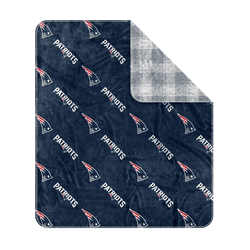 New England Patriots Plush Sherpa Throw 50x60