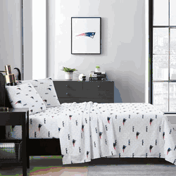 New England Patriots Scatter Bedding Sheet Set Queen