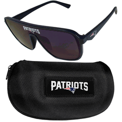 New England Patriots Shield Sunglasses with Case