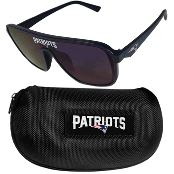 New England Patriots Shield Sunglasses with Case