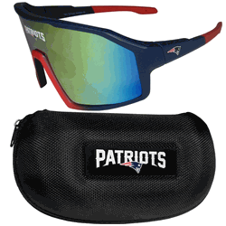 New England Patriots Shield Sunglasses with Case