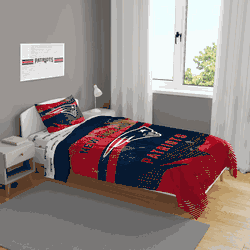 New England Patriots Slanted Stripe 4 PC Twin Bed in a Bag