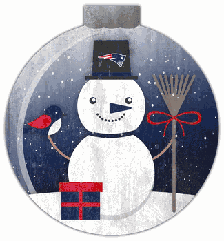 New England Patriots Snowglobe 12in Wall Art