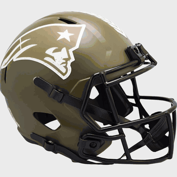 New England Patriots Speed Replica Full Size Football Helmet SALUTE TO SERVICE