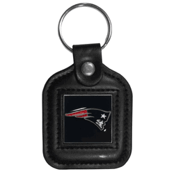 New England Patriots Square Leatherette Key Chain