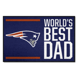 New England Patriots Starter Mat Accent Rug - 19in. x 30in. World's Best Dad Starter Mat