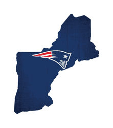 New England Patriots Team Color Logo State Sign