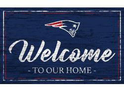 New England Patriots Team Color Welcome 11x19 Sign