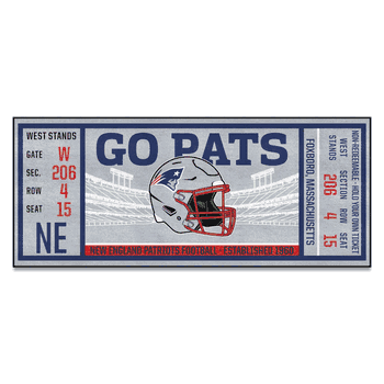 New England Patriots Ticket Runner Rug - 30in. x 72in.