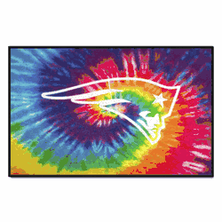 New England Patriots Tie Dye Starter Mat Accent Rug - 19in. x 30in.