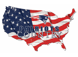 New England Patriots USA Shape Flag Cutout