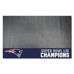 New England Patriots Vinyl Grill Mat - 26in. x 42in., 2019 Super Bowl LIII Champions