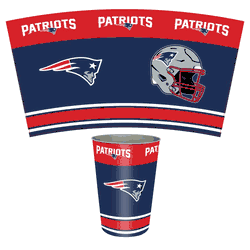 New England Patriots Wastebasket 3.3 Gallon Tin
