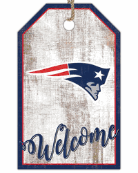 New England Patriots Welcome Team Tag 11x19 Sign