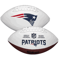 New England Patriots Wilson NFL Live Signature Autograph White Panel Football