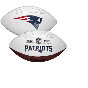 New England Patriots Wilson NFL Live Signature Autograph White Panel Football
