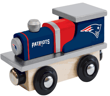 New England Patriots Wood Train Engine