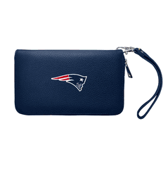 New England Patriots Zip Organizer Wallet Pebble Navy