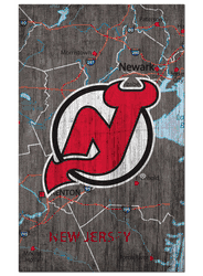New Jersey Devils 11x19 City Map Sign