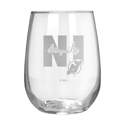 New Jersey Devils 17oz Stemmless Wine Glass