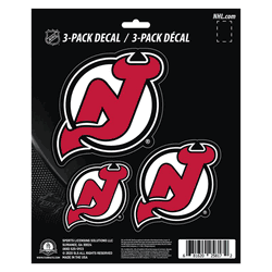 New Jersey Devils 3 Piece Decal Sticker Set