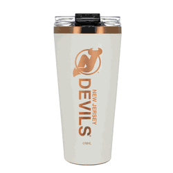 New Jersey Devils 32oz Crme and Copper Big Slim Tumbler with Straw