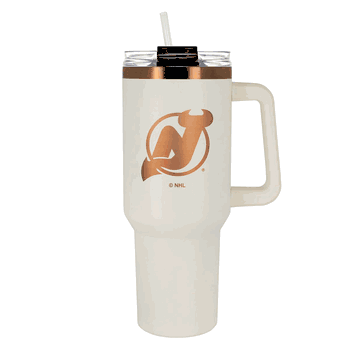 New Jersey Devils 40oz Crme and Copper Colossus Travel Mug with Straw