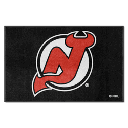 New Jersey Devils 4X6 High-Traffic Mat with Durable Rubber Backing - Landscape Orientation