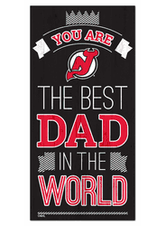 New Jersey Devils Best Dad in the World 6x12 Sign