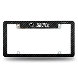 New Jersey Devils Black 12" x 6" Chrome All Over Automotive License Plate Frame for Car/Truck/SUV