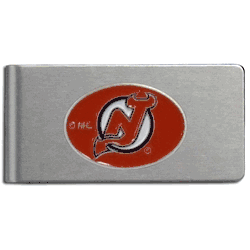 New Jersey Devils Brushed Metal Money Clip