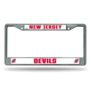 New Jersey Devils Standard Chrome Frame with Plastic Inserts 12