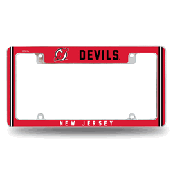 New Jersey Devils Classic 12" x 6" Chrome All Over Automotive License Plate Frame